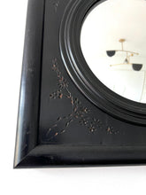 Load image into Gallery viewer, Pair of Antique Ebonised Victorian Convex Mirrors c.1881
