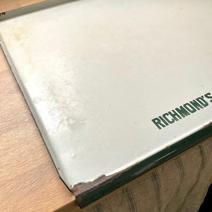 Richmonds of Warrington Butchers Countertop Enamel Advertising Tray