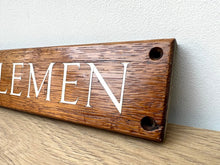 Load image into Gallery viewer, Vintage Oak &#39;Gentlemen&#39; Sign c.1920/30&#39;s
