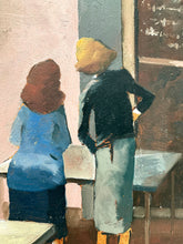 Load image into Gallery viewer, Richard O&#39;Connell &quot;Two Girls by a Blackboard&quot; Original Artwork c.1981
