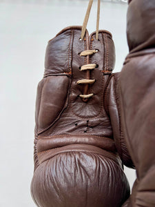 Vintage Frank Bryant Leather Straw-Filled Boxing Gloves c.1930's