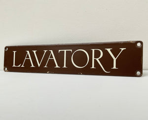 Vintage G.P.O. "Lavatory" Enamel Sign