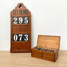 Load image into Gallery viewer, Vintage Church Hymn Board with Numbers
