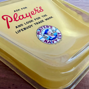 Vintage Player's 'Navy Cut' Shop Advertising Glass Coin Tray