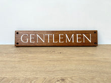 Load image into Gallery viewer, Vintage Oak &#39;Gentlemen&#39; Sign c.1920/30&#39;s
