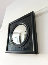 Load image into Gallery viewer, Pair of Antique Ebonised Victorian Convex Mirrors c.1881
