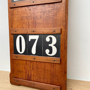 Vintage Church Hymn Board with Numbers