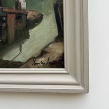 Load image into Gallery viewer, Stanley Joyce Canal Scene Painting dated 1958
