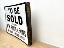 Load image into Gallery viewer, 1920&#39;s Estate Agents Enamel Sign &quot;To Be Sold&quot;
