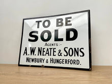 Load image into Gallery viewer, 1920&#39;s Estate Agents Enamel Sign &quot;To Be Sold&quot;
