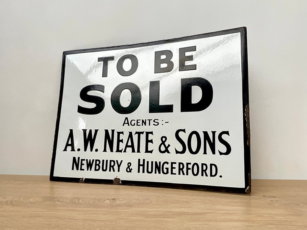 1920's Estate Agents Enamel Sign 