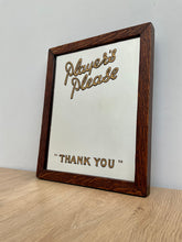 Load image into Gallery viewer, Vintage &#39;Players Please&#39; Shop Counter Top Advertising Mirror
