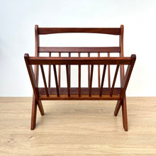 Load image into Gallery viewer, 1960&#39;s Ernest Sohn Folding Teak Magazine Rack
