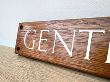 Load image into Gallery viewer, Vintage Oak &#39;Gentlemen&#39; Sign c.1920/30&#39;s
