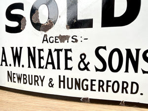 1920's Estate Agents Enamel Sign "To Be Sold"