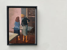 Load image into Gallery viewer, Richard O&#39;Connell &quot;Two Girls by a Blackboard&quot; Original Artwork c.1981
