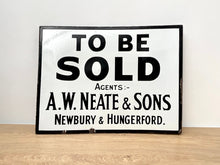 Load image into Gallery viewer, 1920&#39;s Estate Agents Enamel Sign &quot;To Be Sold&quot;
