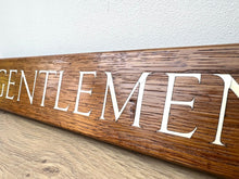 Load image into Gallery viewer, Vintage Oak &#39;Gentlemen&#39; Sign c.1920/30&#39;s
