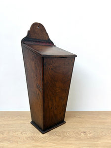 Antique Oak Hanging Cutlery Box