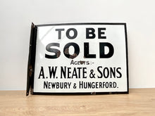 Load image into Gallery viewer, 1920&#39;s Estate Agents Enamel Sign &quot;To Be Sold&quot;
