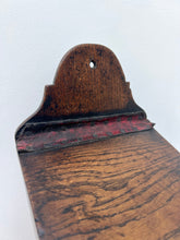 Load image into Gallery viewer, Antique Oak Hanging Cutlery Box
