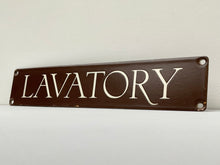 Load image into Gallery viewer, Vintage G.P.O. &quot;Lavatory&quot; Enamel Sign
