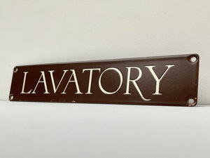 Vintage G.P.O. "Lavatory" Enamel Sign