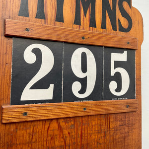 Vintage Church Hymn Board with Numbers