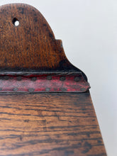 Load image into Gallery viewer, Antique Oak Hanging Cutlery Box
