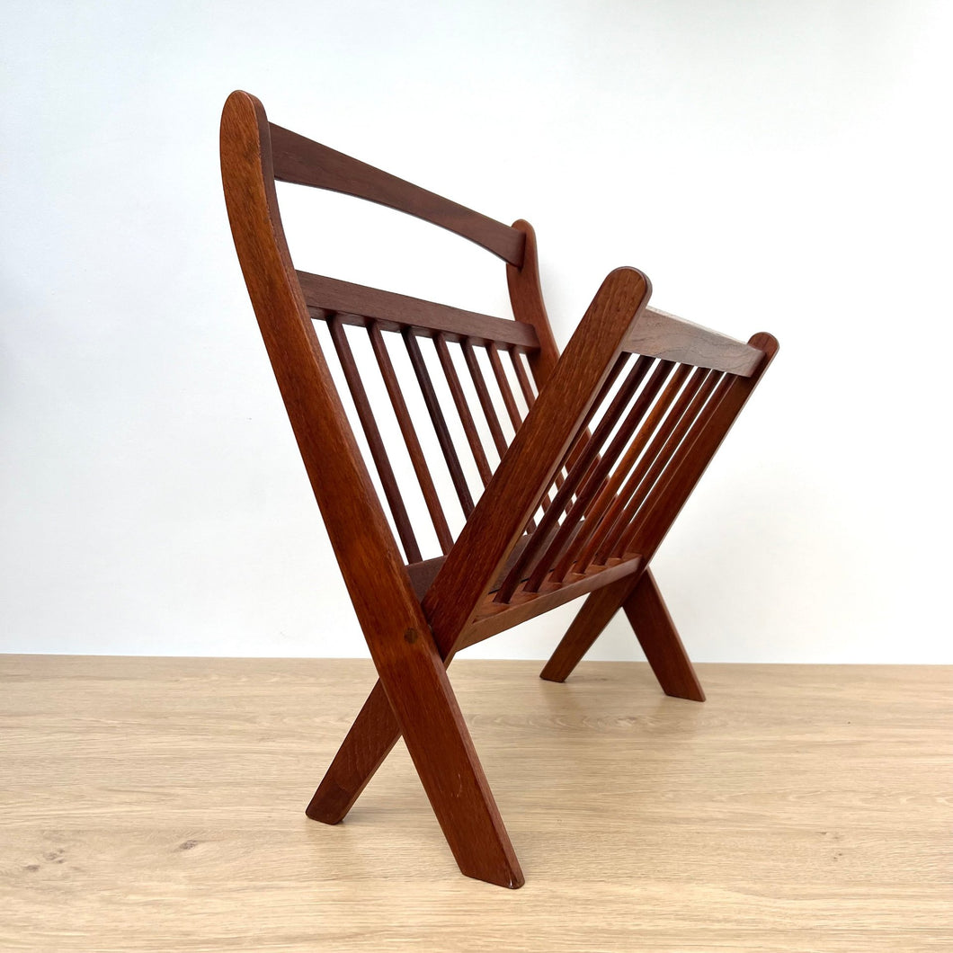 1960's Ernest Sohn Folding Teak Magazine Rack