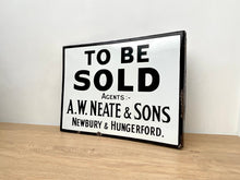 Load image into Gallery viewer, 1920&#39;s Estate Agents Enamel Sign &quot;To Be Sold&quot;
