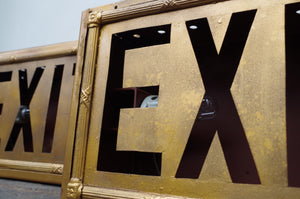 Vintage Theatre Exit Signs