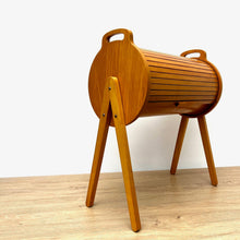 Load image into Gallery viewer, 1950’s Beech Tambour Sewing Box
