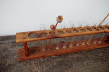 Load image into Gallery viewer, Vintage Wooden School Test Tube Rack
