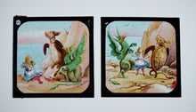 Load image into Gallery viewer, Alice in Wonderland Primus Coloured Lantern Slide Set c.1900
