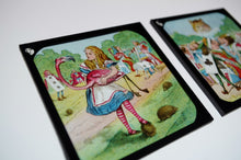 Load image into Gallery viewer, Alice in Wonderland Primus Coloured Lantern Slide Set c.1900
