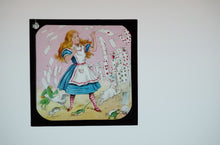 Load image into Gallery viewer, Alice in Wonderland Primus Coloured Lantern Slide Set c.1900
