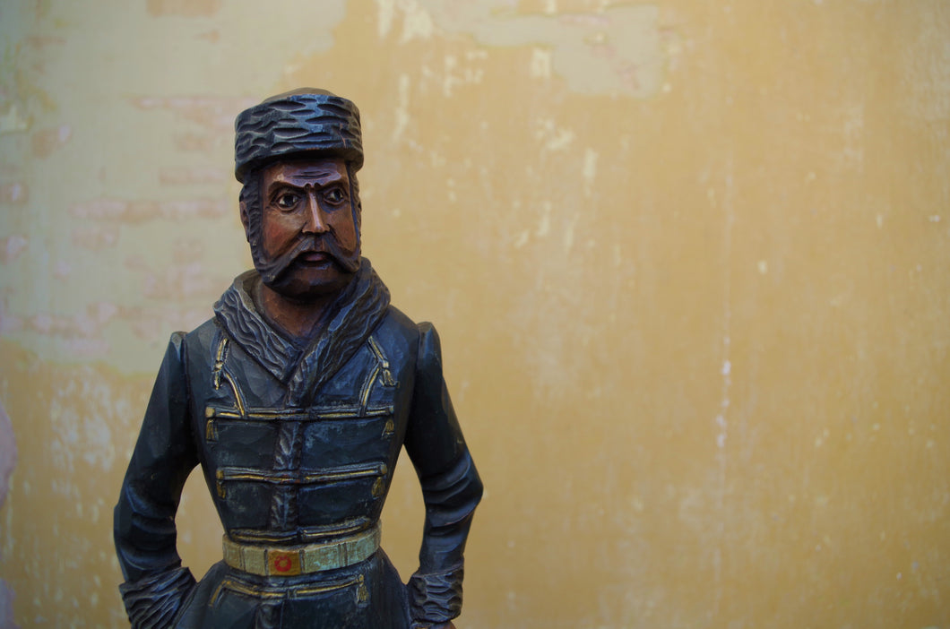 Vintage Folk Art Cossack Figurine