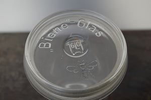 Vintage Etched German 'Biene-Glas' 1 1/2L Conserve Jar