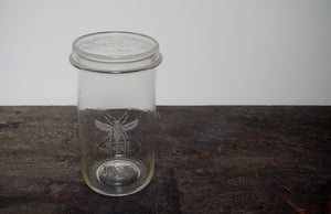 Vintage Etched German 'Biene-Glas' 1 1/2L Conserve Jar