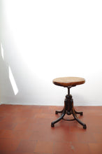 Load image into Gallery viewer, Early 20th Century Thonet Bentwood Caned Adjustable Stool
