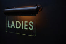 Load image into Gallery viewer, A Pair of Ladies and Gents Illuminated Restroom Signs c.1940&#39;s
