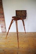 Load image into Gallery viewer, Early 20th Century French Telescopic Tripod Artist&#39;s Box &amp; Stand
