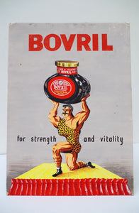 Vintage 'Strongman' Bovril Advertising Showcard - Original Artwork