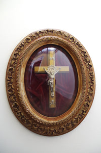 Late 19th Century French Crucifix Wall Shrine