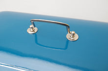 Load image into Gallery viewer, Enamelled Turquoise Dutch Bread Bin c.1930&#39;s
