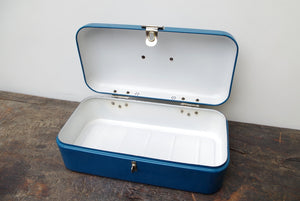 Enamelled Turquoise Dutch Bread Bin c.1930's