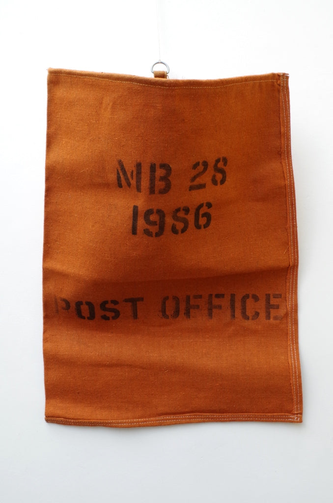 1980's Orange Canvas Post Office Sorting Sack