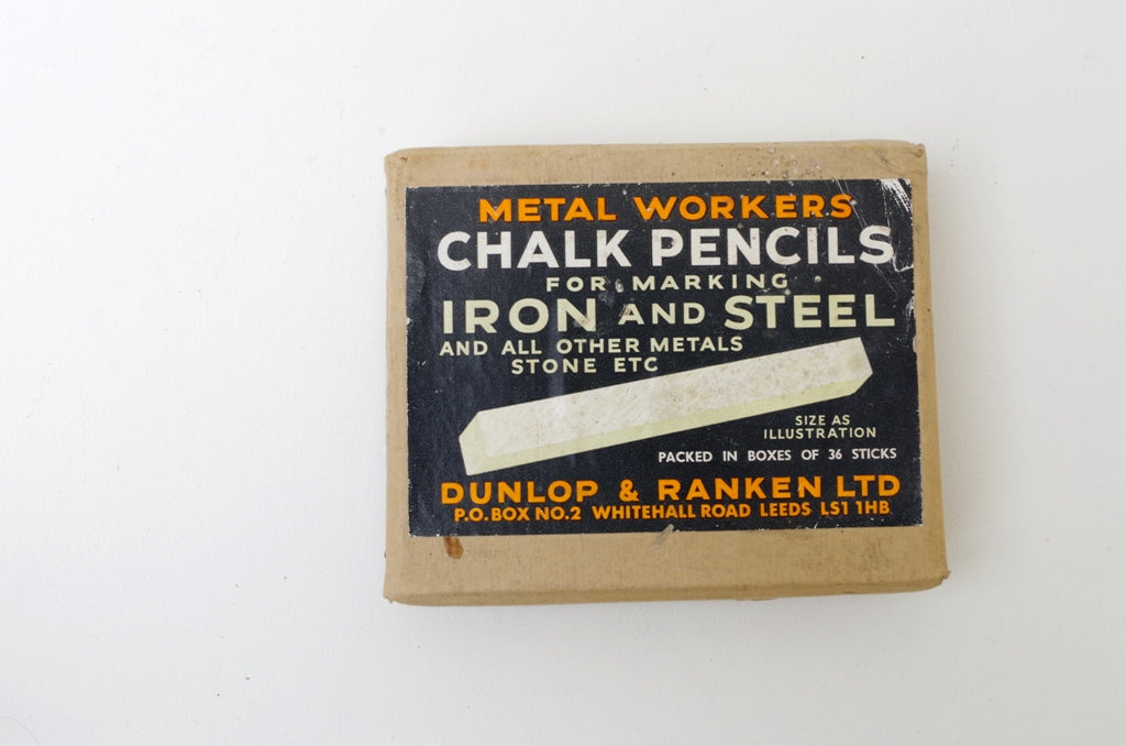 Vintage Metal Workers Chalk Pencils Dunlop & Ranken Ltd Leeds