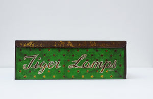 Vintage 'Tiger Lamps' Auto Bulbs - Shop Display Tin